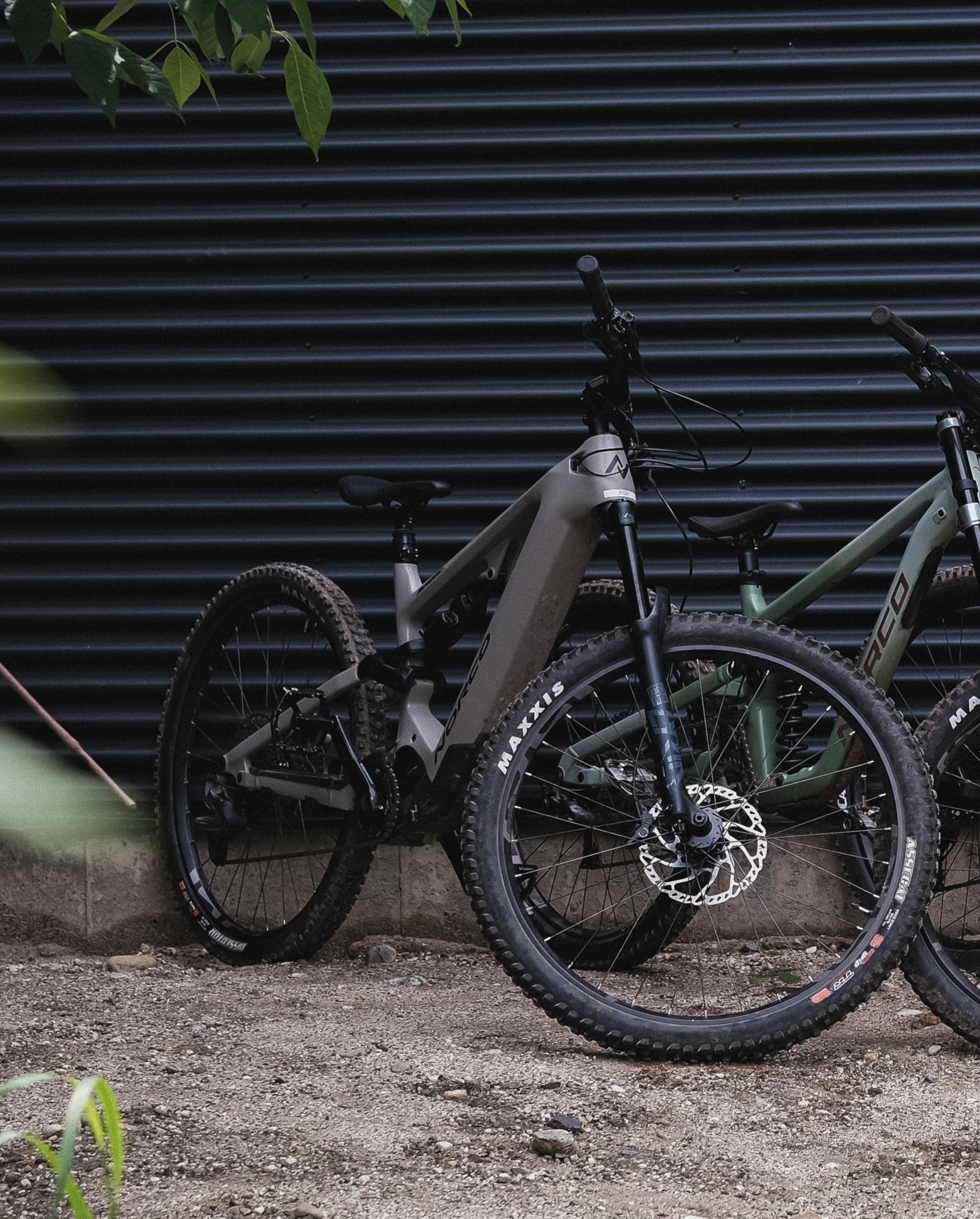 Norco bikes out front a shed